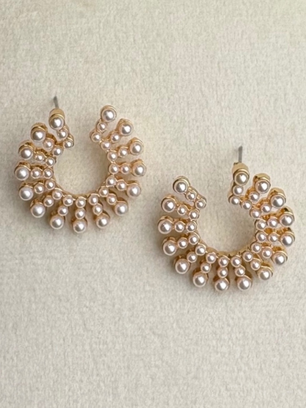 Faux Pearl Earrings by Plunder Design